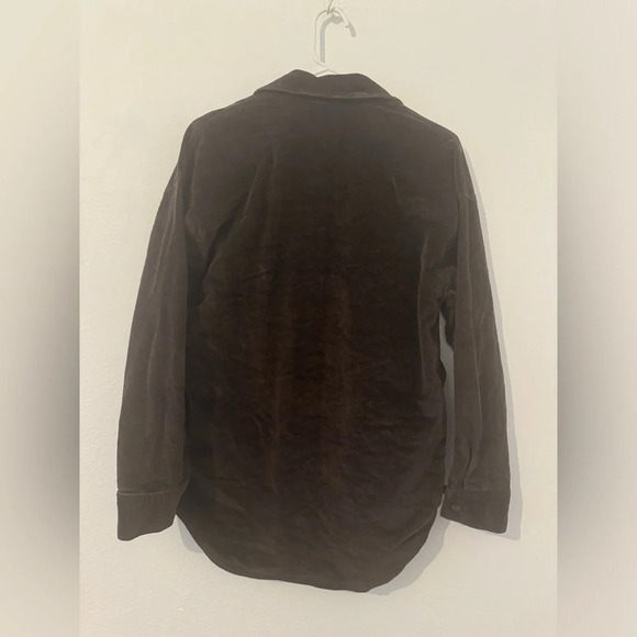 Aritzia The Group by Babaton Graydon Shirt Brown Corduroy Button Up Size S READ - Picture 2 of 11